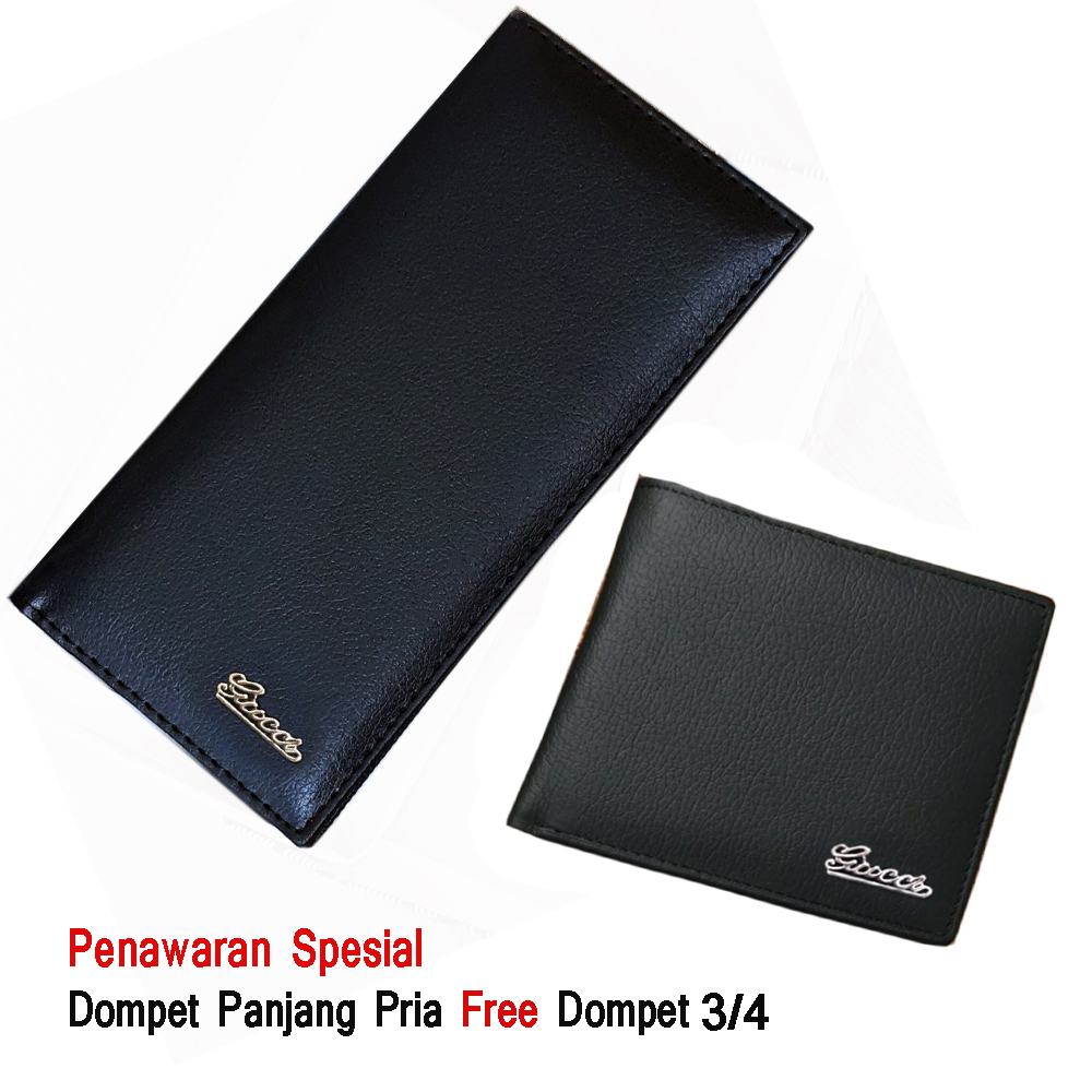 6.6 Shopee Belanja Gratis!! Wajib Miliki Dompet Panjang Pria Free Dompet Pendek DM620 Gratis BOX - Bahan Kulit Kualitas Premium