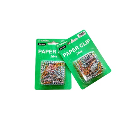 

PAPER CLIP SUNWELL - WARNA-WARNI ZEBRA ISI 30 PCS