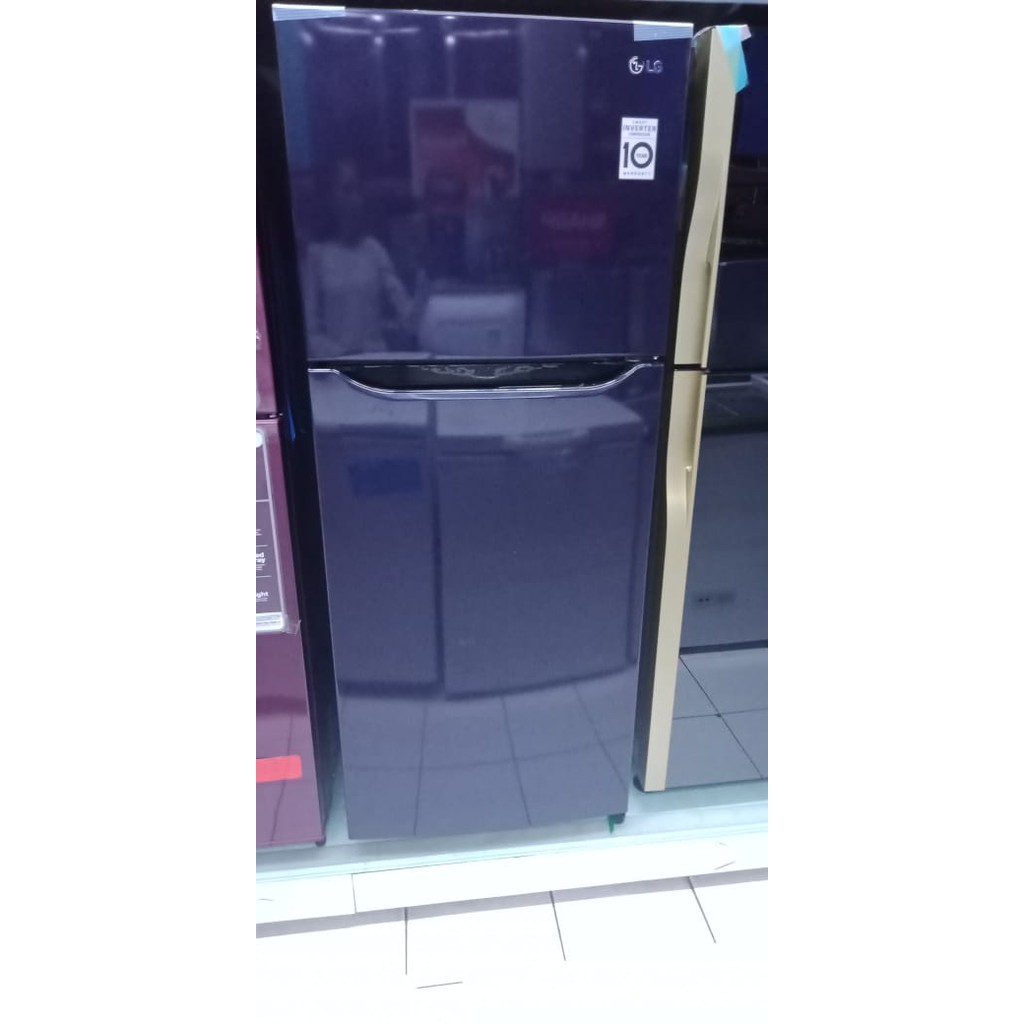 LG kulkas GN-B185SQBP 185 SQBP BLACK PURPLE 2 PINTU INVERTER PURPLE LOVERS