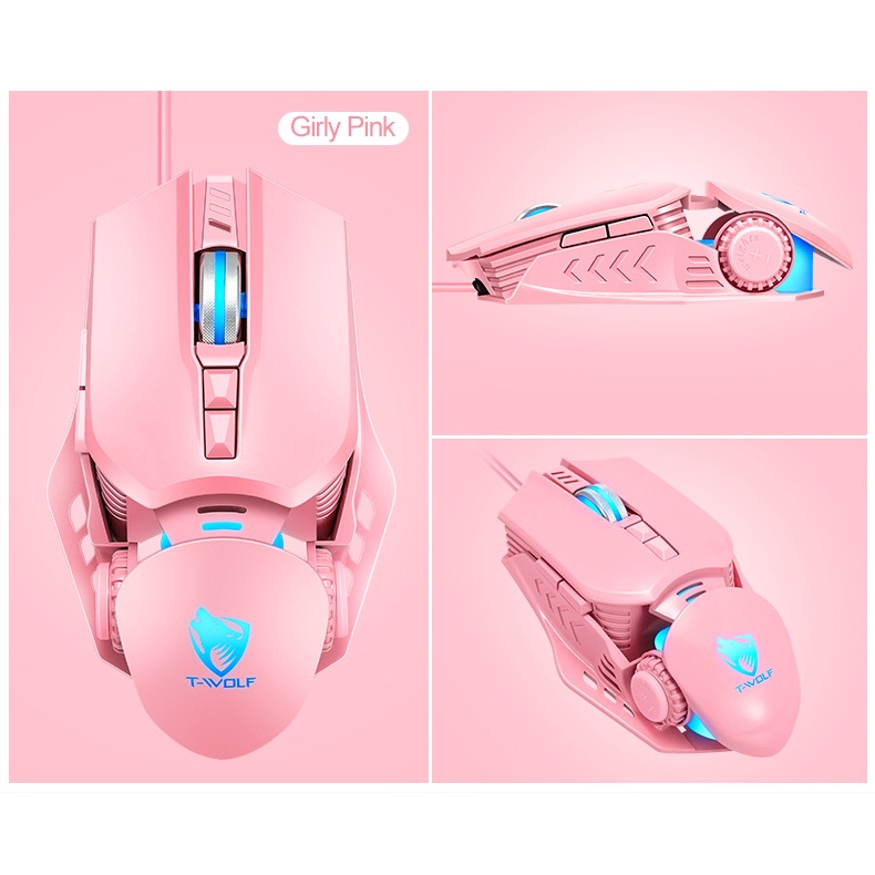 G5 Mouse Gaming Kabel USB 4 Grade 6400 DPI Dengan Lampu Breathing Untuk Komputer