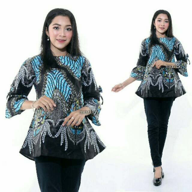 kemeja batik wanita lengan panjang