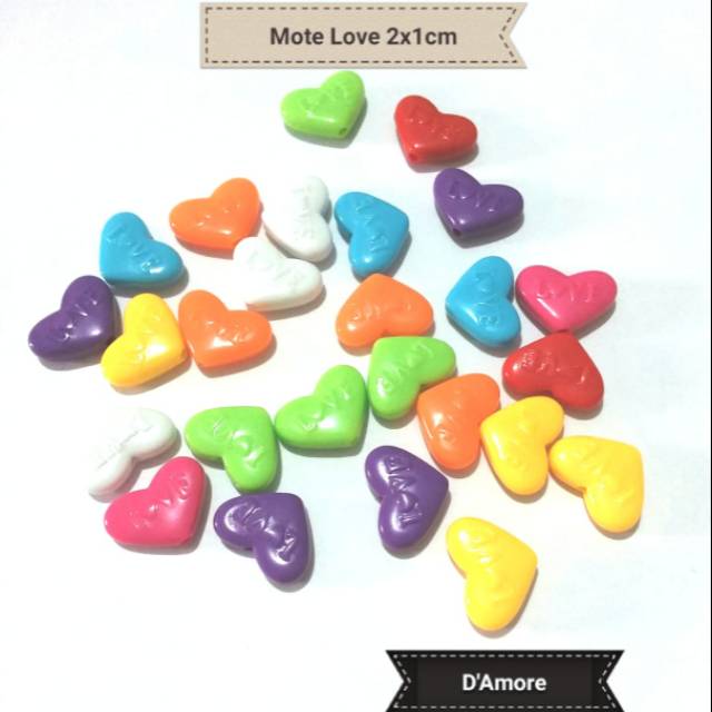 Mote Love/Mote hati/mote gelang/mote kalung