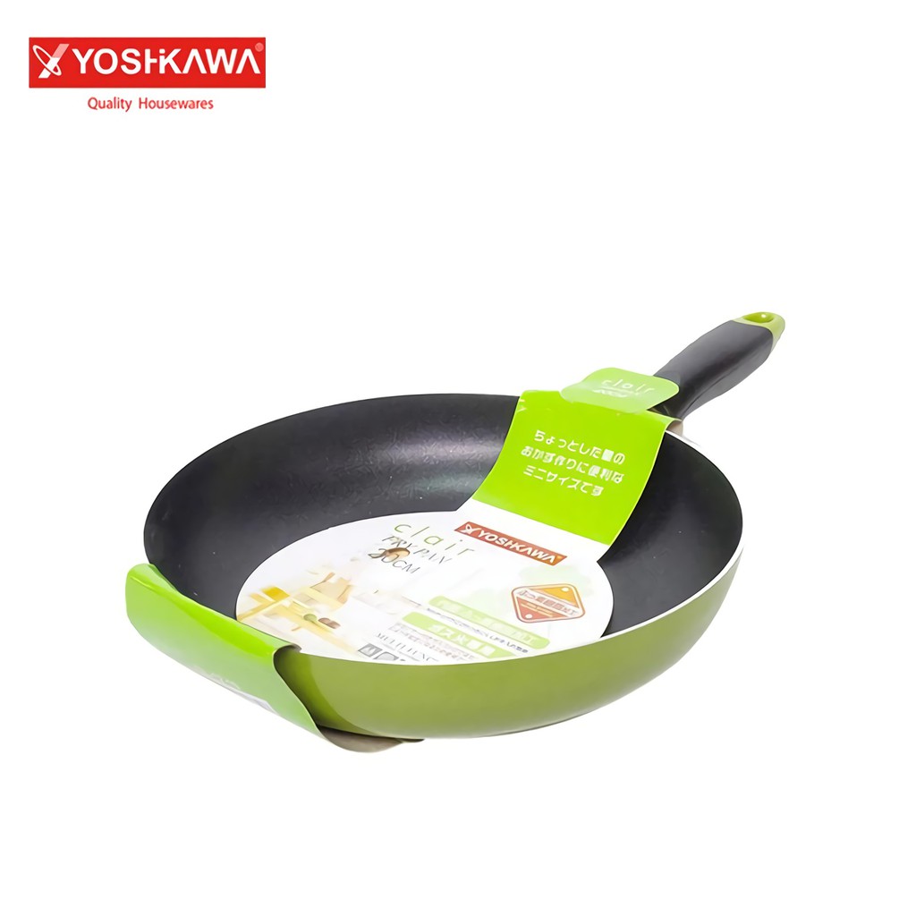 

YOSHIKAWA Panci Penggorengan Anti Lengket Teplon 20 CM Frying Pan EVL-CL-12-10 Hijau