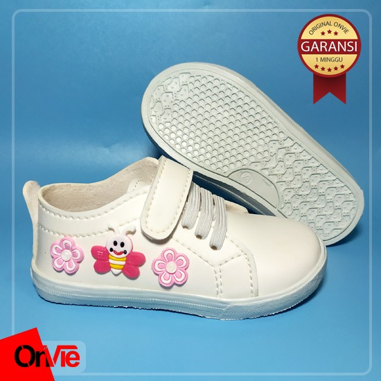 Sepatu Sneakers Anak Perempuan Motif Flower Bee | Sepatu Anak Sekolah Onvie