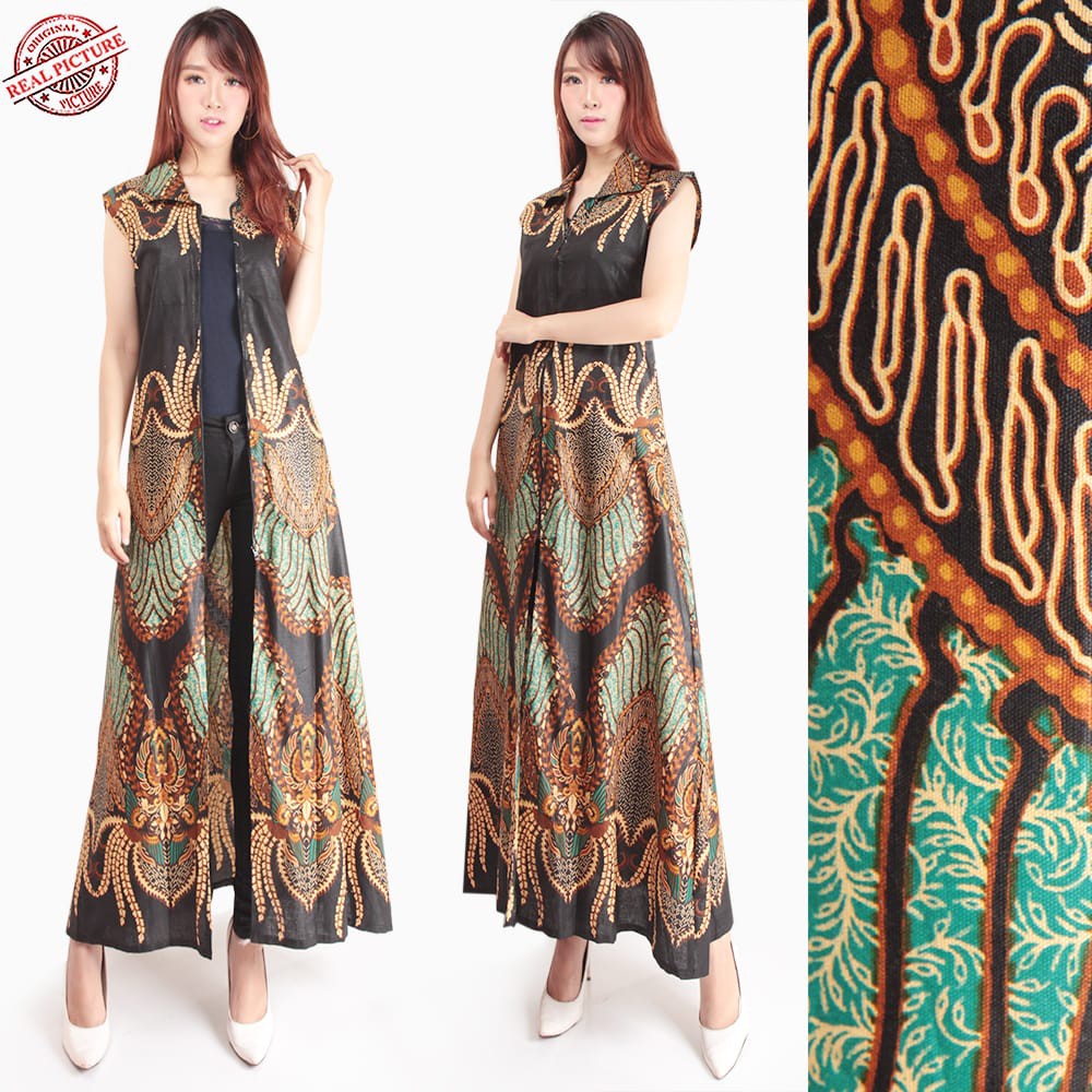 Dress Maxi Jlumi Outwear Terusan Batik Wanita