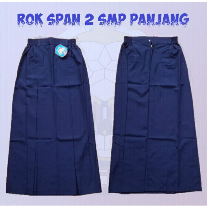 Rok Span 2 SMP Panjang Warna Putih / Biru / Coklat Pramuka