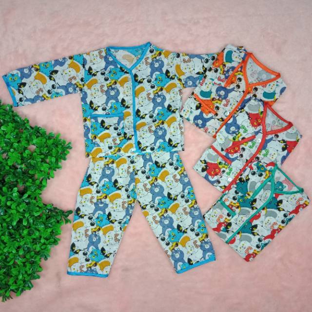 Ss#060 Setelan Piyama Anak bahan Katun Catra 0-1tahun