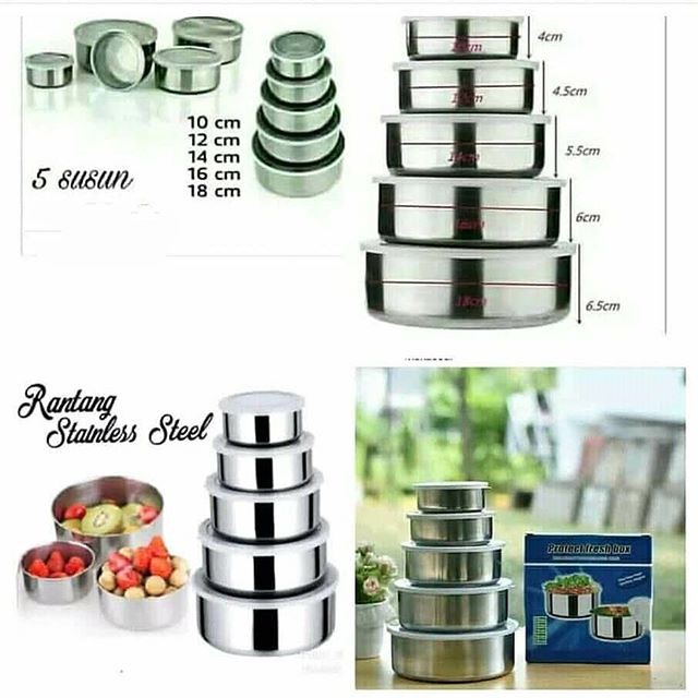 RANTANG STAINLESS STEEL/FRESH BOX 5 SUSUN