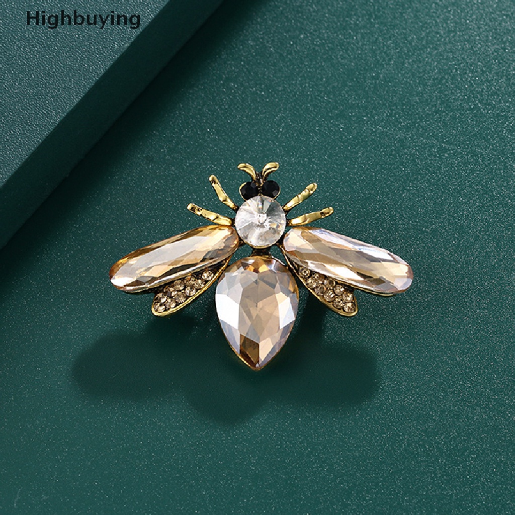 Hbid Bros Pin Alloy Desain Serangga Lebah Kecil Lucu Hias Kristal Berlian Imitasi Untuk Wanita