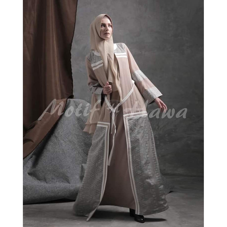 Gamis Etnik syari cream By motif hawa