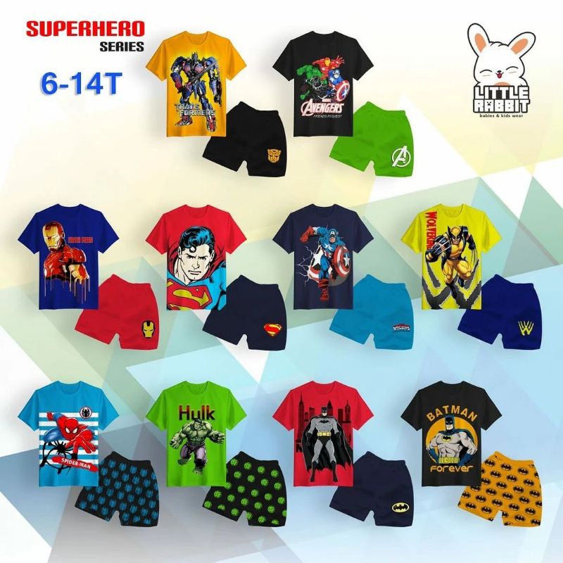 SETELAN SUPERHERO LITTLE RABBIT JR