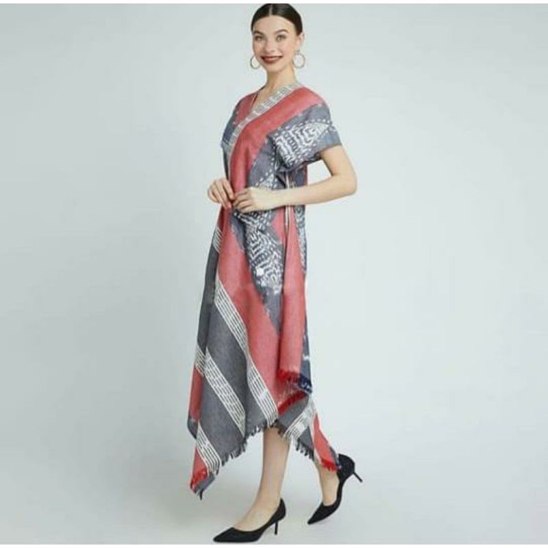 dress tenun zoya marina baju tenun jepara unik etnik DTB107