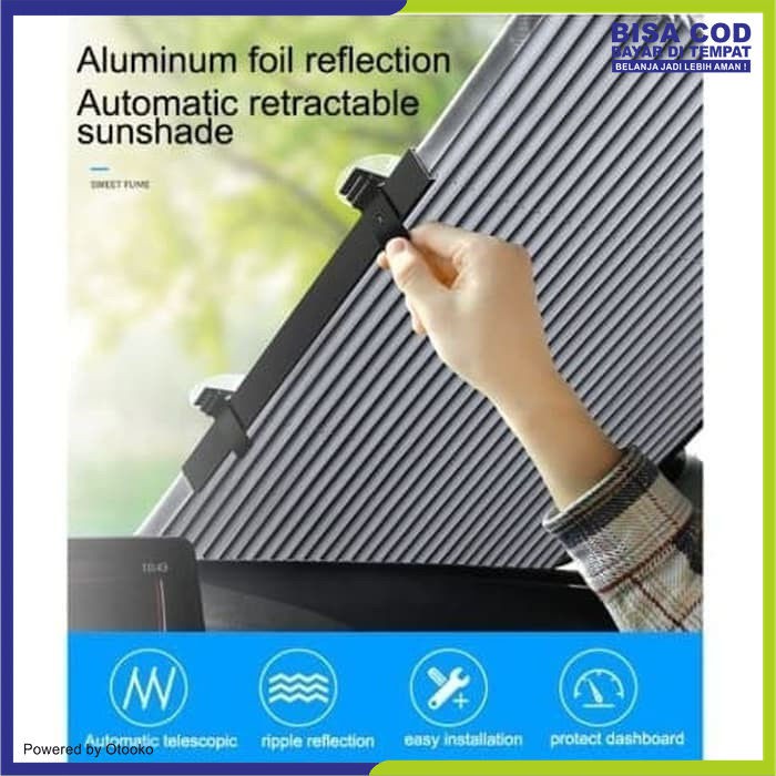 Sun Shield Sunshield Telescopic Mobil Sunshade Kerai lipat automatis