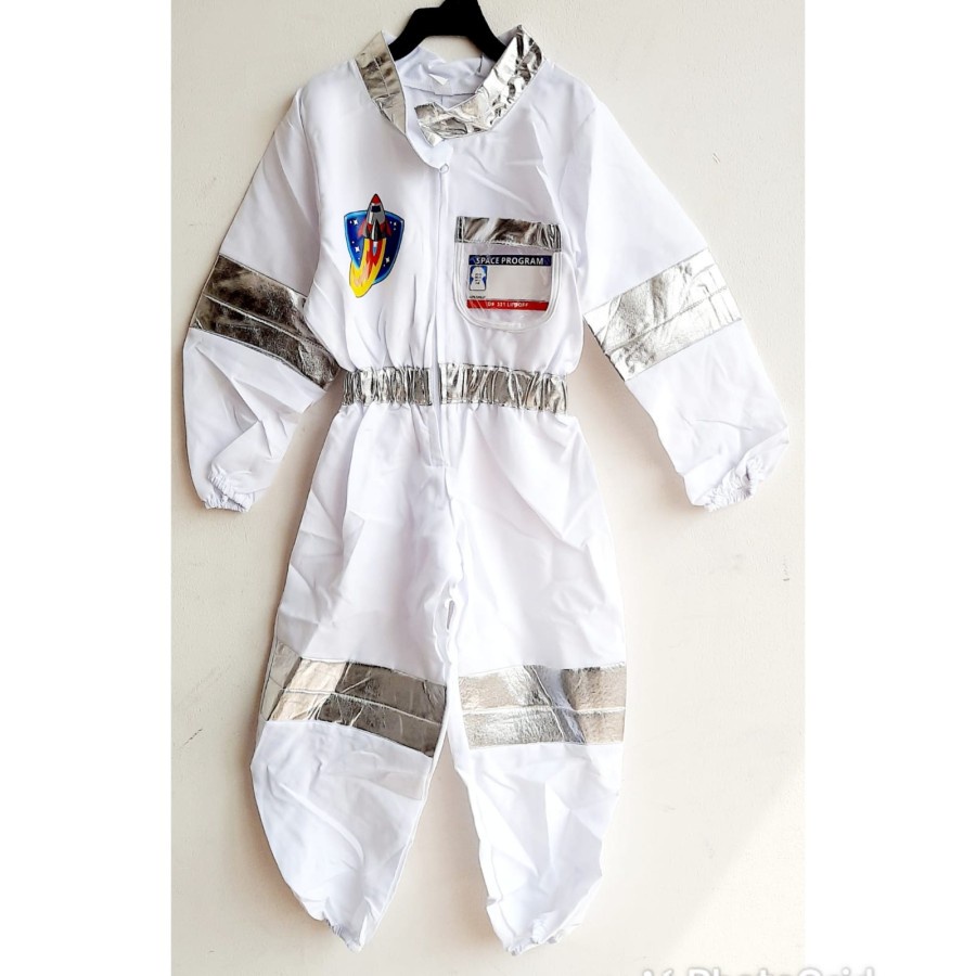 Kostum Astronaut Pesta Tema Helm Astronot Cosplay Kado Anak Space Suit