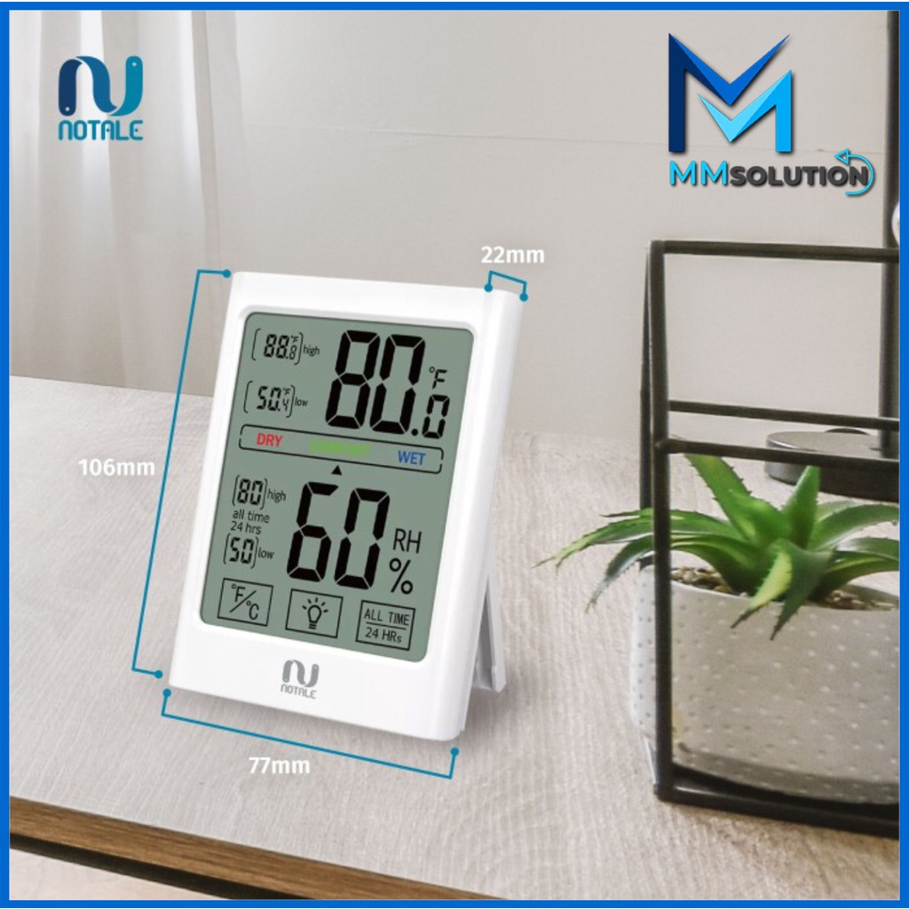 Notale Hygrometer Thermometer Humidity Meter Alat Ukur Kelembapan Suhu