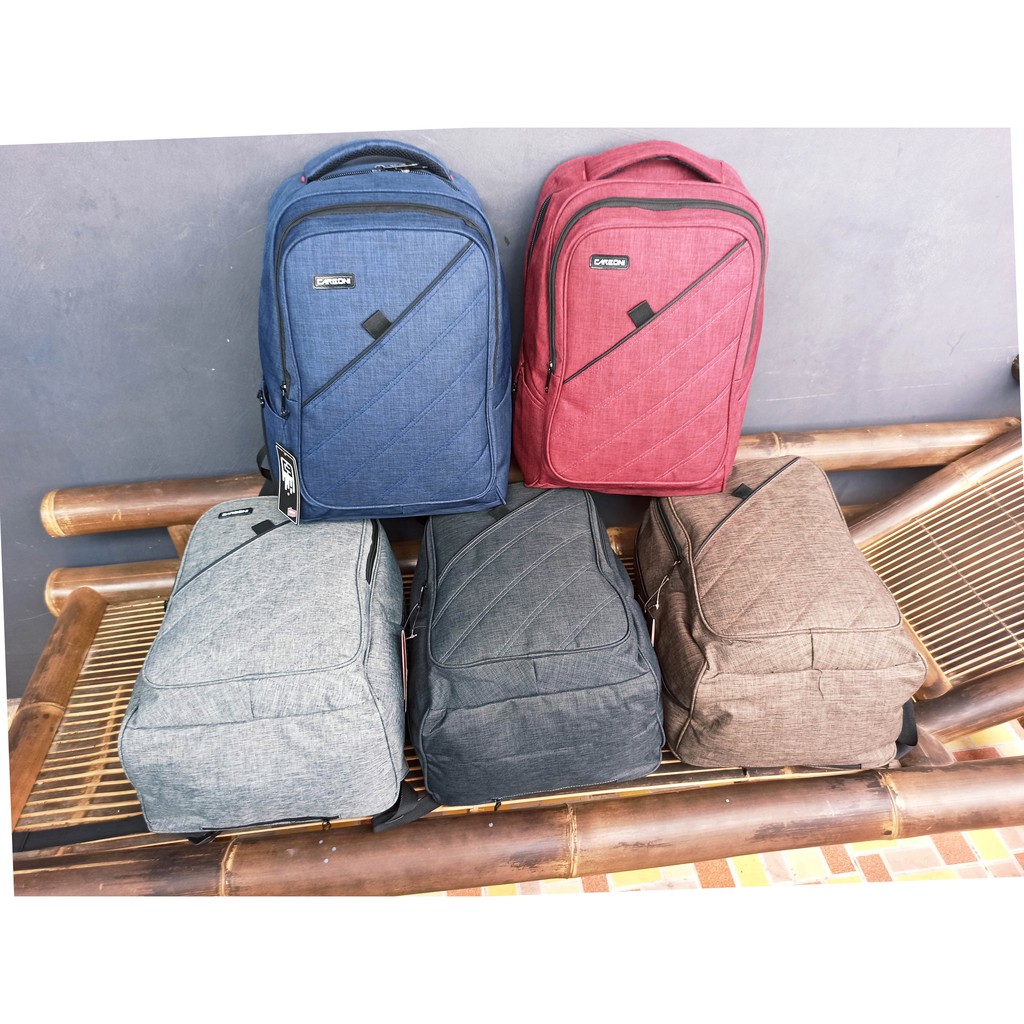 Tas Ransel CARBONI BACKPACK 050, Tas Sekolah, Tas Kerja, Tas Travel bahan Tebal  Original