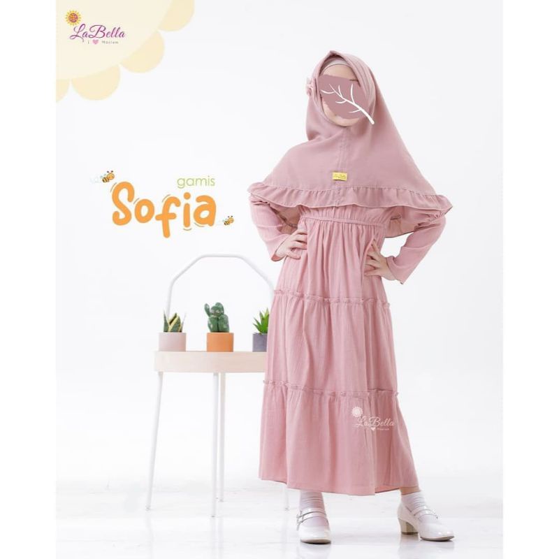 Gamis Anak Labella Sofia Dusty Pink