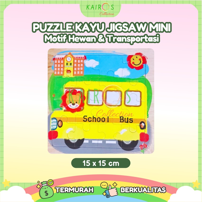 Puzzle Kayu Anak 4x4 (16pcs) Jigsaw Puzzle 4x4