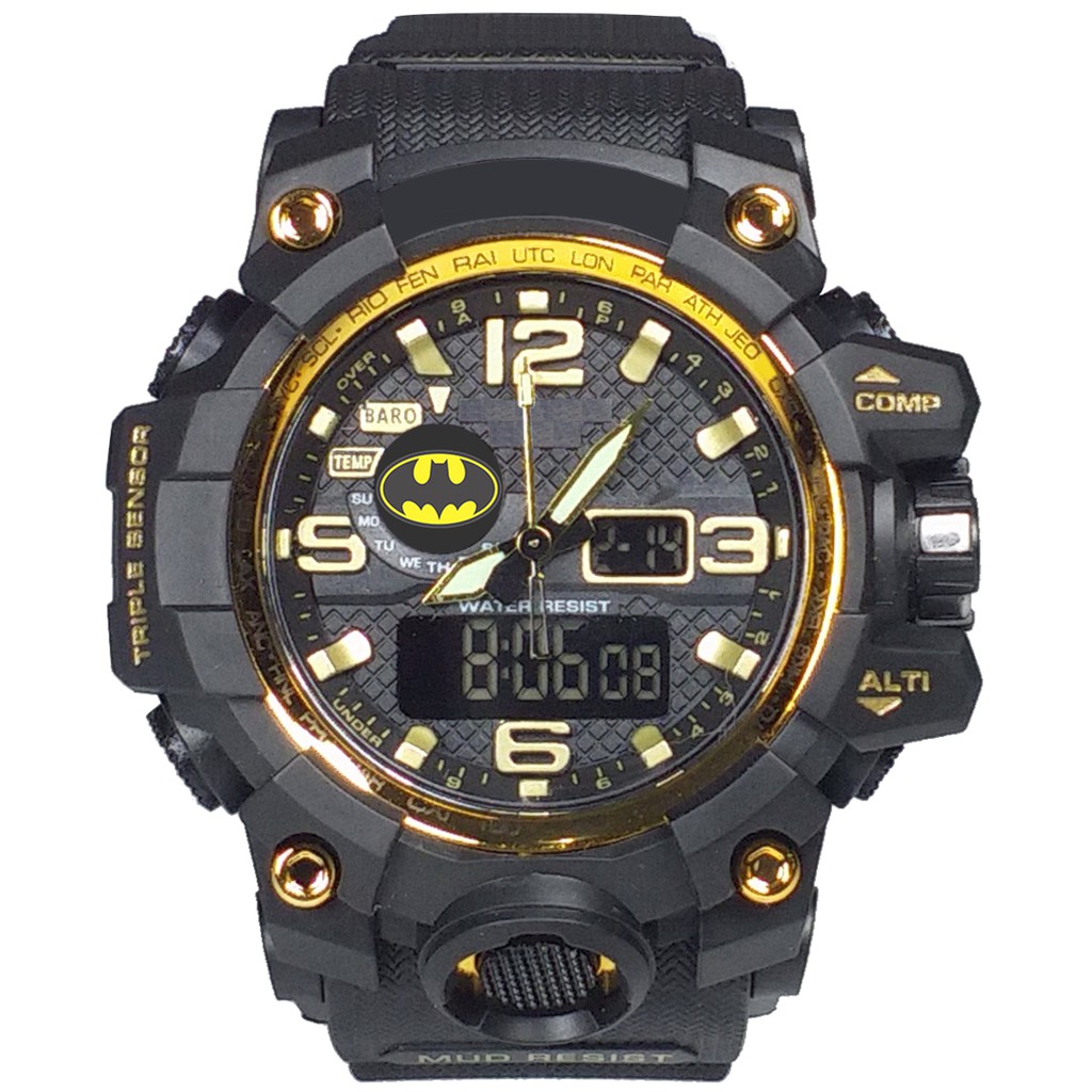 (Istimewa Bossque) Jam BATMAN Double Time List Gold (Exclusive)