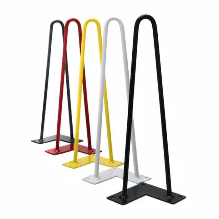 JackShop Hairpin Leg 2 kaki 40cm Kaki Meja, Kursi, Nakas Besi Behel Industrial