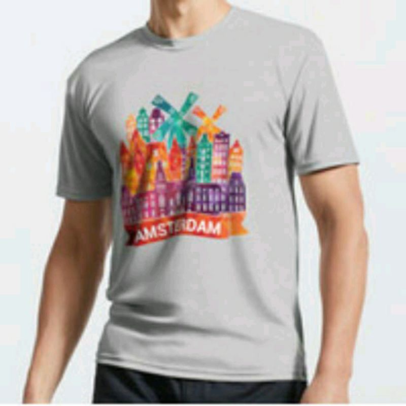 KAOS AMSTERDAM SKYLINE- BAJU AMSTERDAM SKYLINE WARNA - BAJU SKYLINE