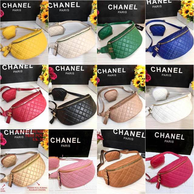 WAISTBAG WANITA CHANEL BUMBAG CLASIC FREE POUCH