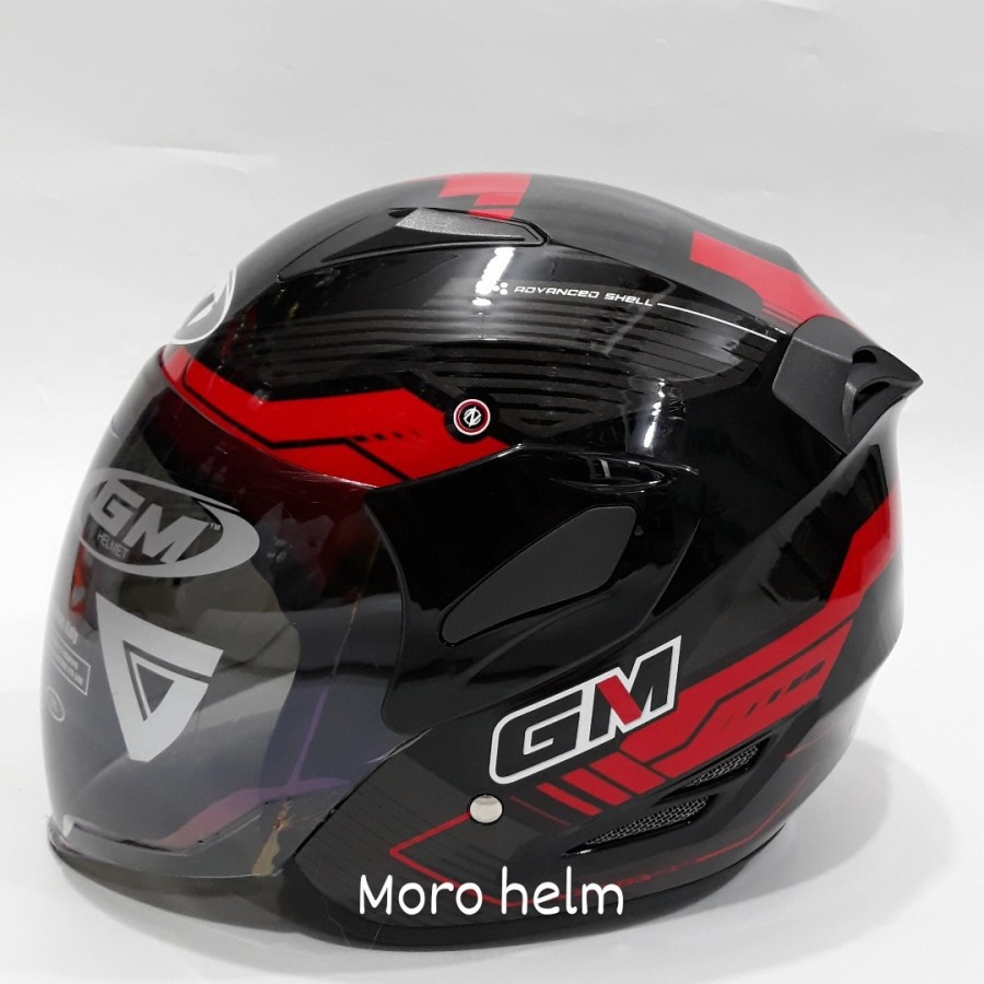 HELM GM FIGHTER MOTIF VENDER BLACK RED