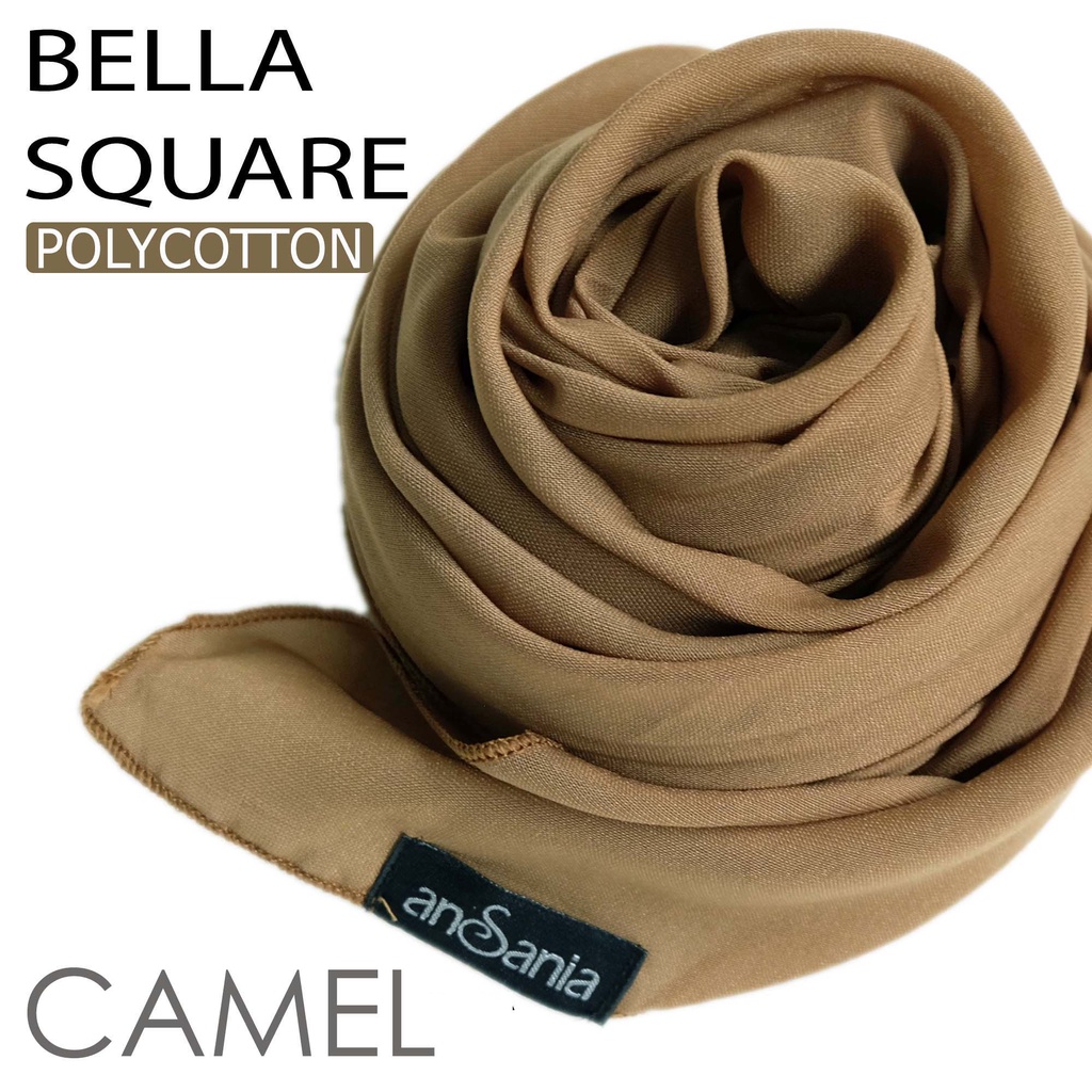 Zamia Jilbab Bella Square Polycotton Bela double hycon-camel