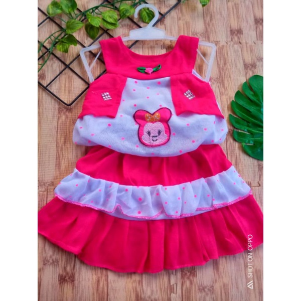 Setelan Baju Bayi Perempuan 3-18 bulan syifana / setelan rok Anak bayi Usia 3-18 Bulan Lucu Murah Berkualitas