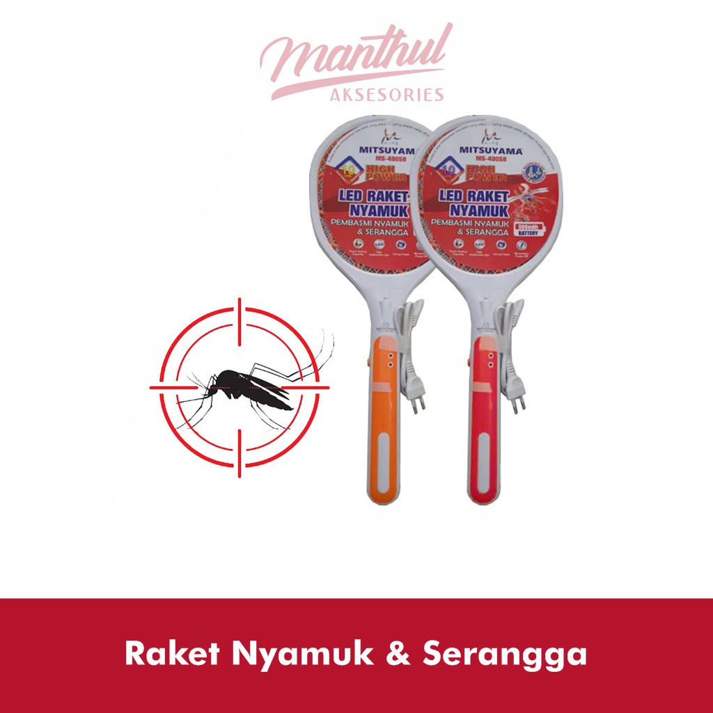 Raket Nyamuk  Cas USB / Tepokan Nyamuk / Raket Pembasmi Serangga