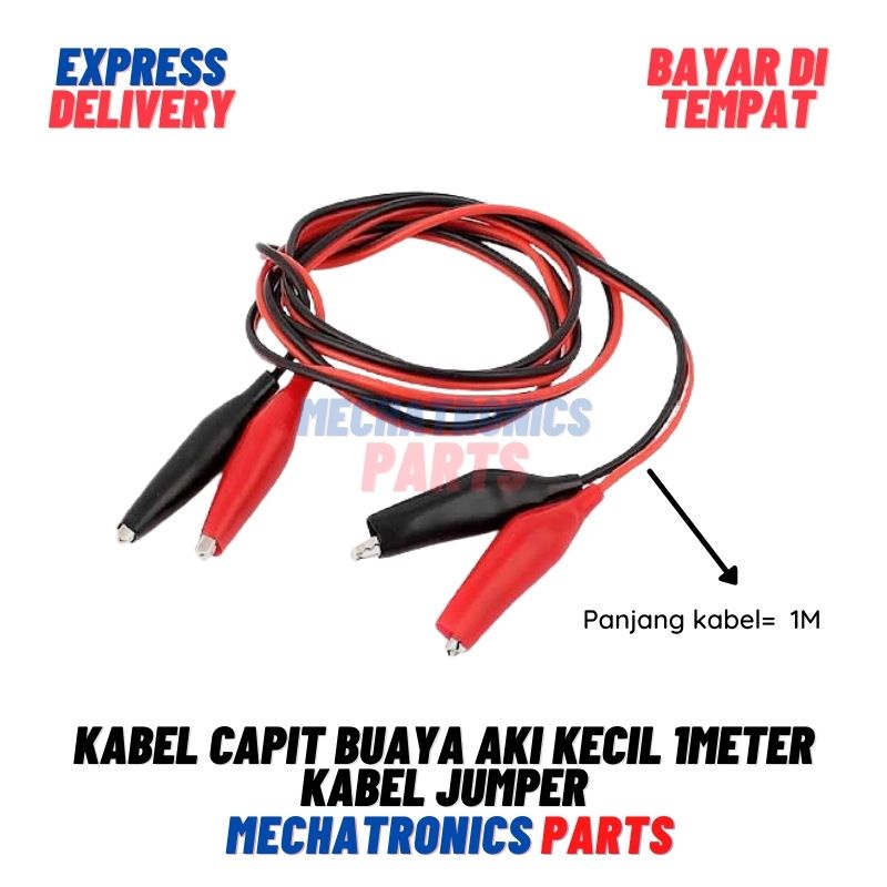 KABEL CAPIT BUAYA AKI KECIL 1METER KABEL JUMPER