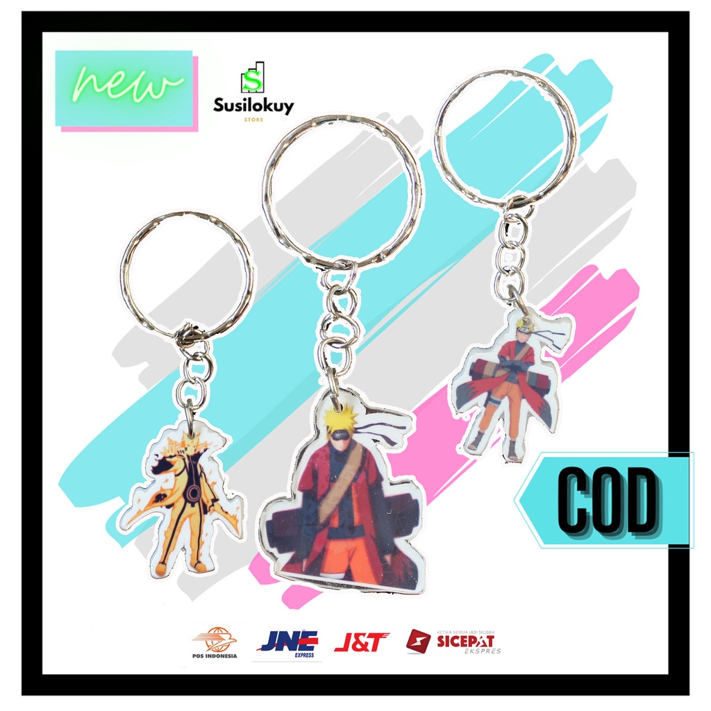 Gantungan Kunci Keychain key chain keyring key ring motor mobil pintu anime kartun uzumaki naruto ho