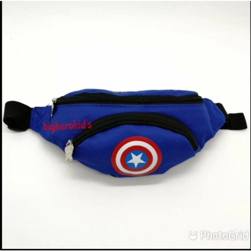 Tas SLempang C.america Avengers waistbag anak laki-laki karakter