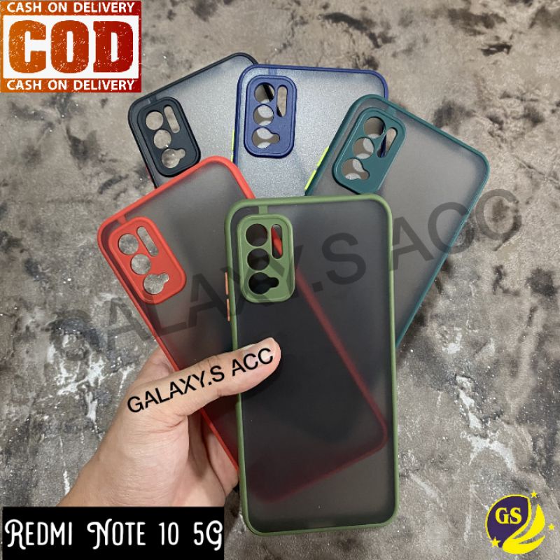 Xiaomi Redmi Note 10 5G / Poco M3 Pro 5G Case Dove Kamera Matte Fuze Transparan Colored Frosted