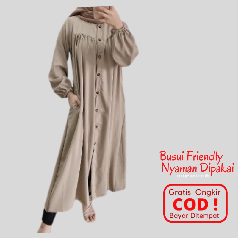 Tunik Wanita Terbaru Import Atasan Dress Muslim Murah  Remaja Kekinian Adena Busui Rempel