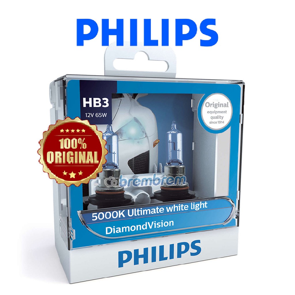 PHILIPS DIAMOND VISION HB3 (5000K) - LAMPU HALOGEN