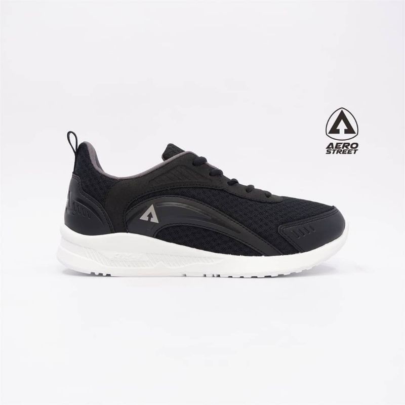 Aerostreet Leopard Hitam Putih 35-42 - Sepatu Sneakers Casual Sport Sekolah Pria Wanita