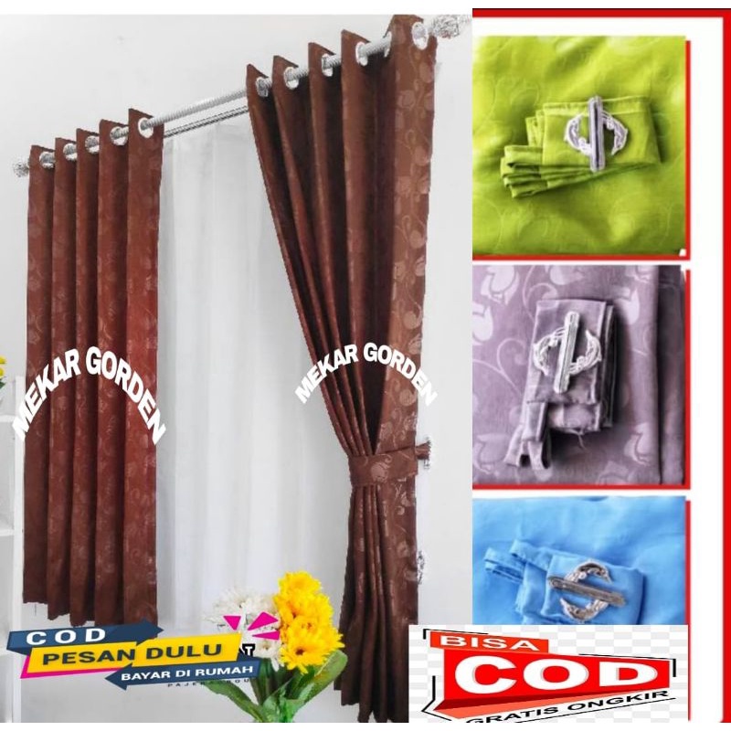 Gorden Jendela Kamar Minimalis Tirai Jendela Rumah Hordeng Pintu Murah Korden Panjang 2meter mewah