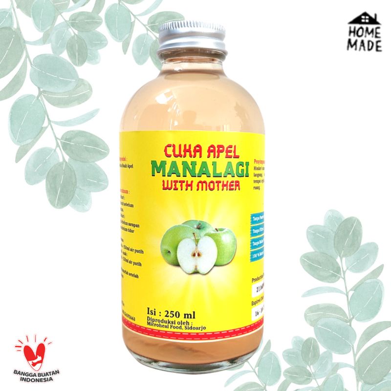 CUKA APEL MANALAGI WITH MOTHER - MURNI APEL - APPLE CIDER VENEGAR