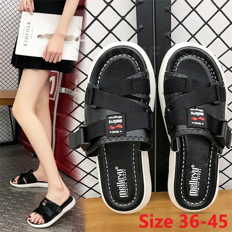 Sandal Couple Import Korea Fashion Terbaru Sendal Slip On Casual Cewek Cowok Wanita Pria SD-037