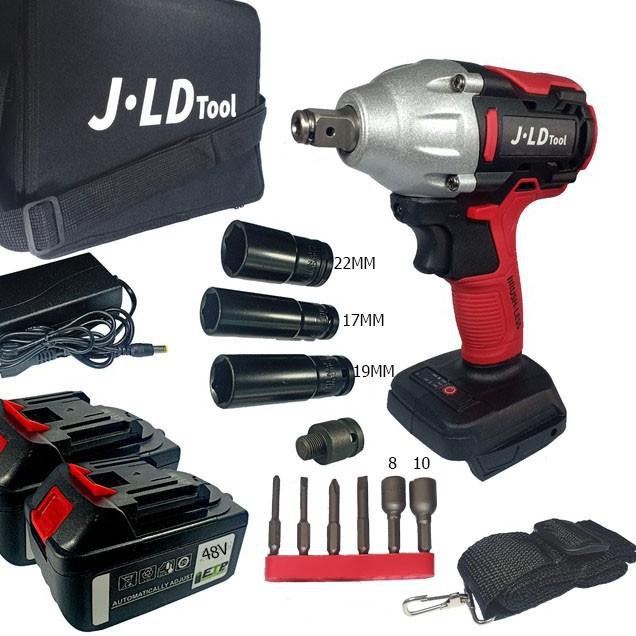 PROMO MESIN IMPACT SET JLD 48 VOLT Mesin Impact Wrench Cordless Impact Wrench Multi Fungsi 2 baterai