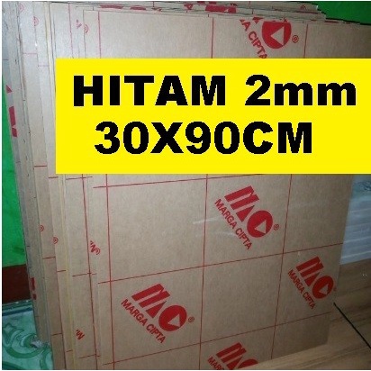 

Acrylic / acrilic / akrilik Hitam glossy tebal 2mm ukuran 30x90cm