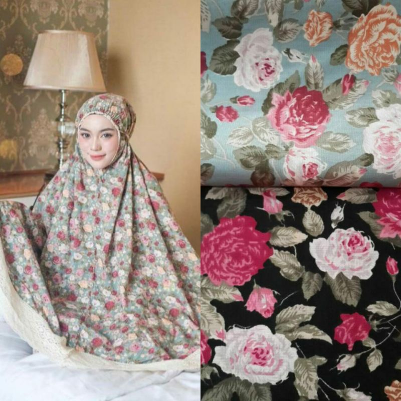 MUKENA DEWASA KATUN JEPANG ORI RENDA RAJUT