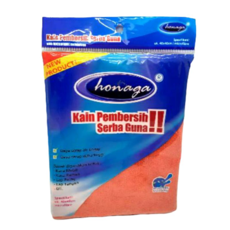 (HONAGA) Kain Pembersih Serba Guna Microfibre / Microfiber /Lap/Serbet/Lap Mobil