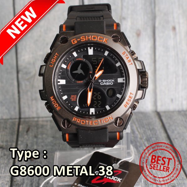 MODEL BARU SALE MURAH ... G-Shock Casio G8600 Metal Besi Black jam tangan pria digital bukan SKMEI