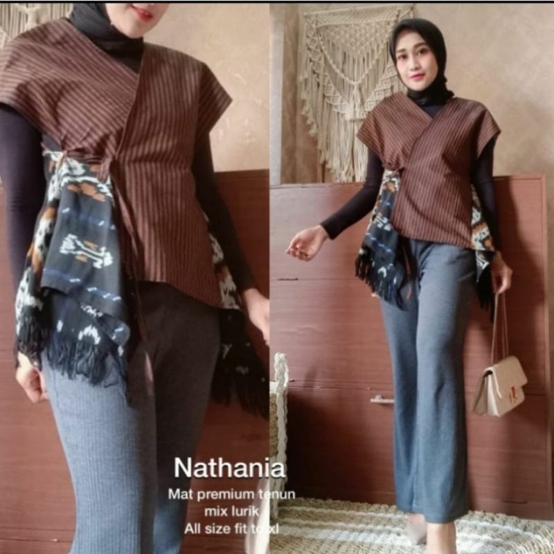 Azhora Top | Blus Tenun Wanita | Atasan Tenun Troso Ethnic