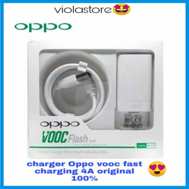 Charger Oppo VOOC Fast Charging 4A Original 100% - Charger Oppo F9 F3 plus F5 plus F1 plus .