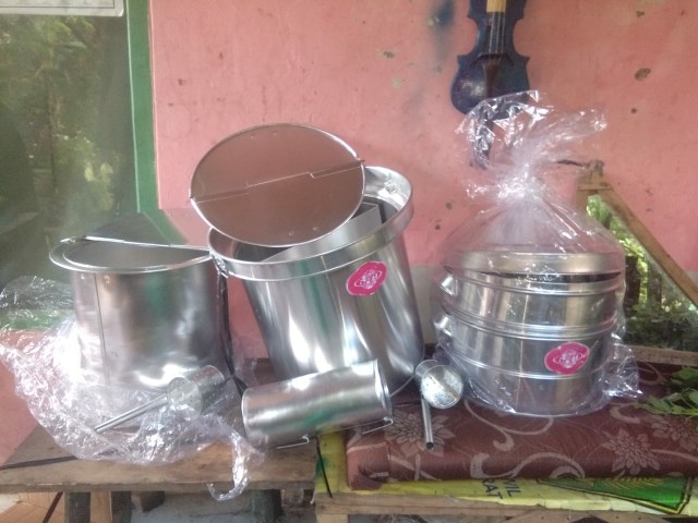 Tong Mie Ayam Baso Bakso Sekat Lepas 35 Cm Alumunium / Dandang Buleng Panci Mi