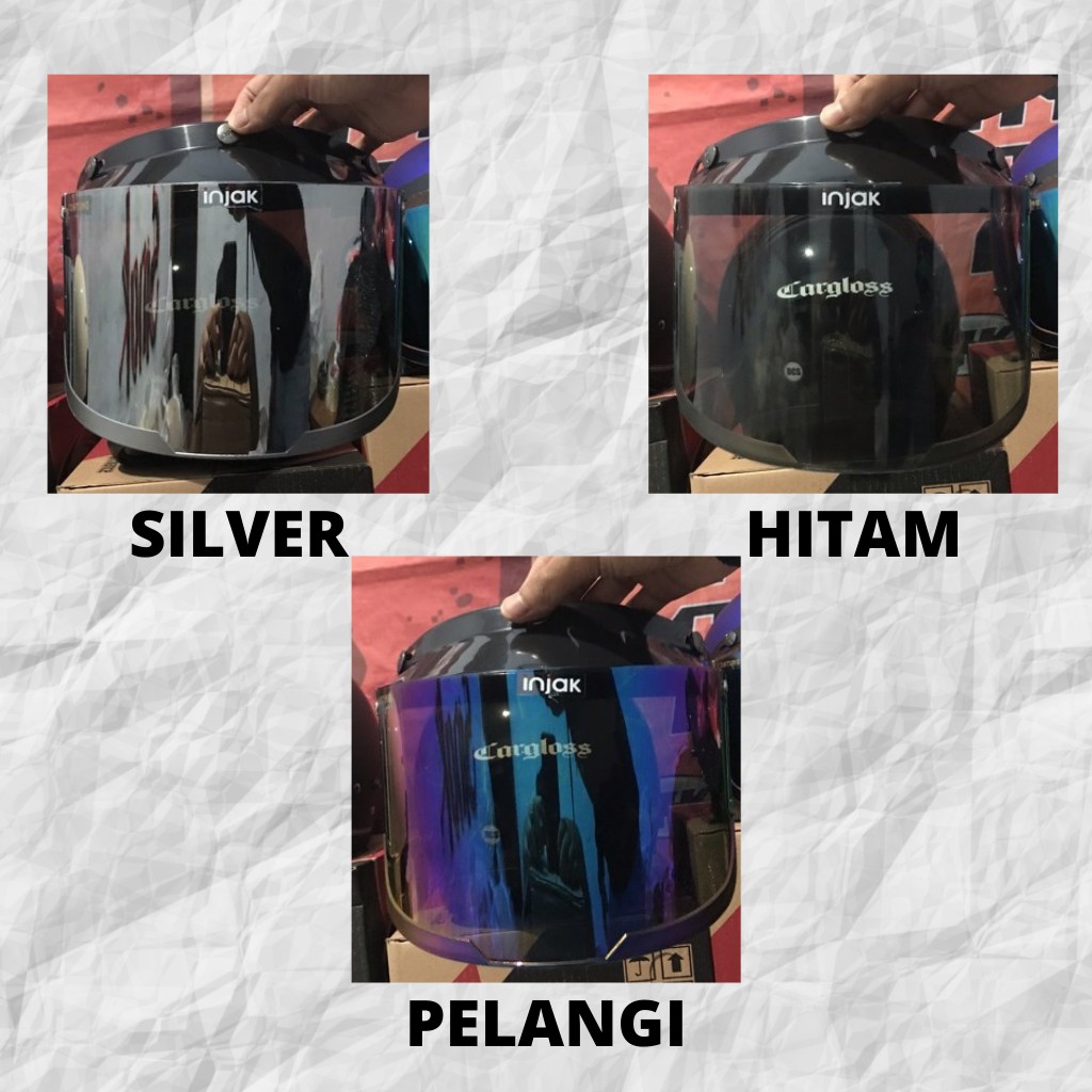 Helm bogo dewasa pria wanita helem retro polos kaca cembung datar SNI