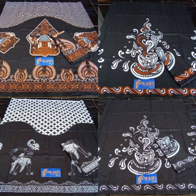 Sarung batik cuple ayah dan anak gunung wayang